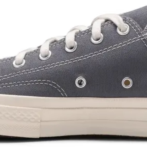 Converse x Comme des Garcons Gray Sneakers with Heart